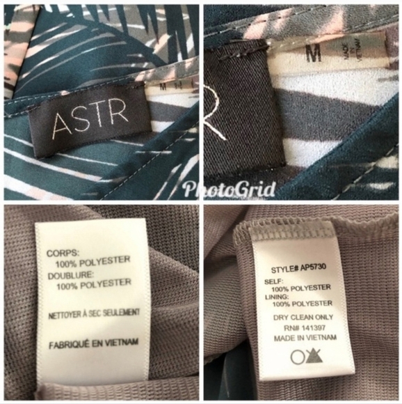 Astr The Label Blue Palm Print Romper Sz M NWOT - Picture 6 of 7